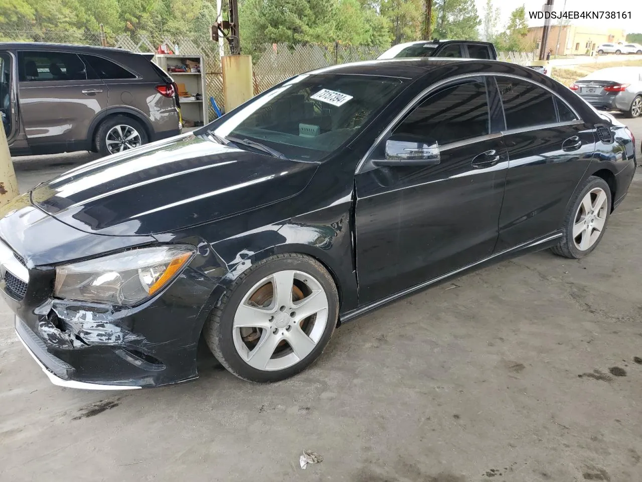 2019 Mercedes-Benz Cla 250 VIN: WDDSJ4EB4KN738161 Lot: 73157394