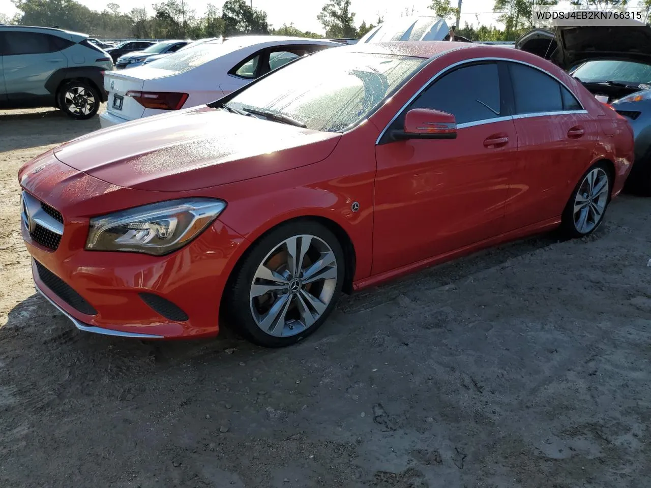 2019 Mercedes-Benz Cla 250 VIN: WDDSJ4EB2KN766315 Lot: 73742854