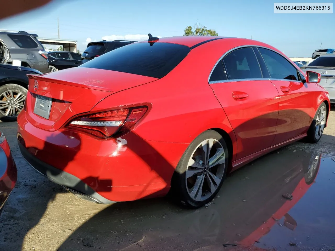 2019 Mercedes-Benz Cla 250 VIN: WDDSJ4EB2KN766315 Lot: 73742854