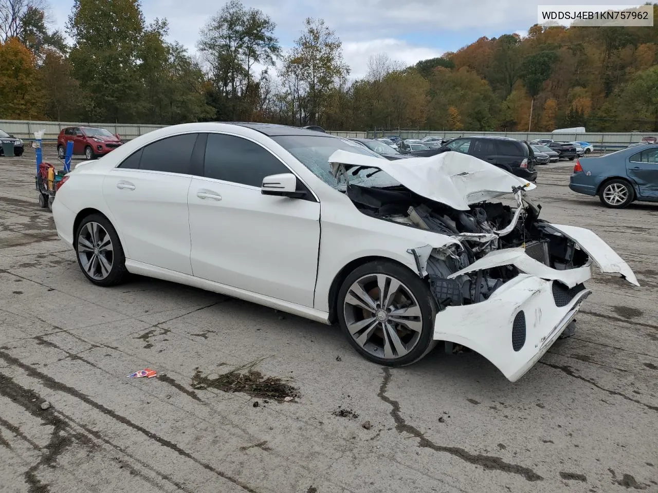 2019 Mercedes-Benz Cla 250 VIN: WDDSJ4EB1KN757962 Lot: 73790364