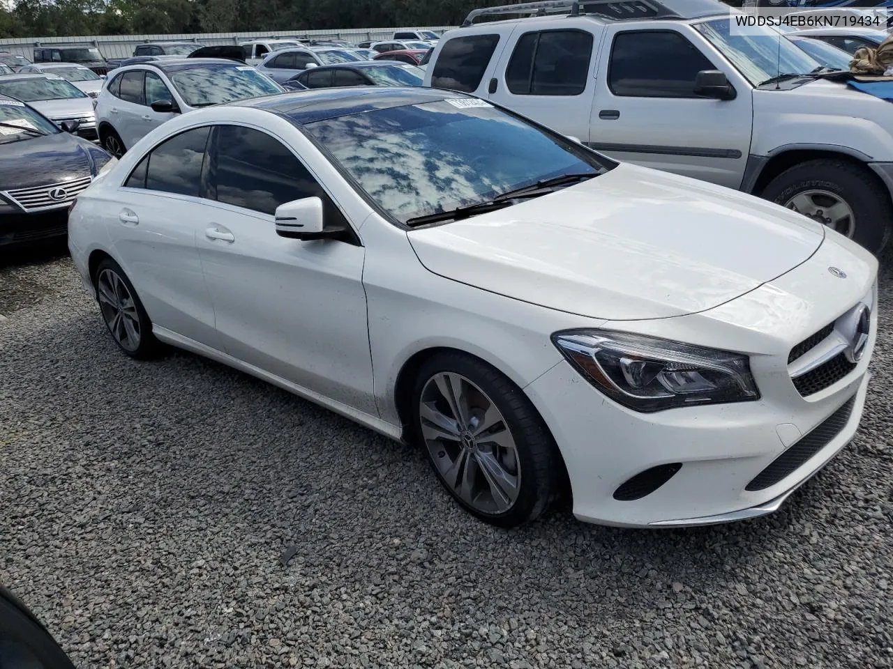 2019 Mercedes-Benz Cla 250 VIN: WDDSJ4EB6KN719434 Lot: 73812424