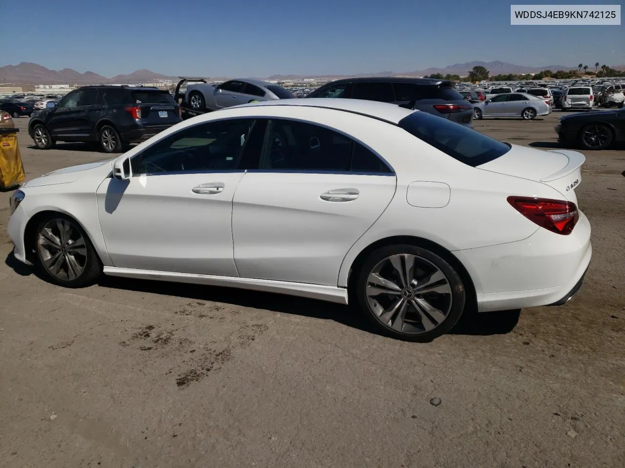 2019 Mercedes-Benz Cla 250 VIN: WDDSJ4EB9KN742125 Lot: 74994334