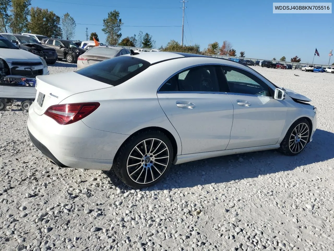 2019 Mercedes-Benz Cla 250 4Matic VIN: WDDSJ4GB8KN705516 Lot: 75413214