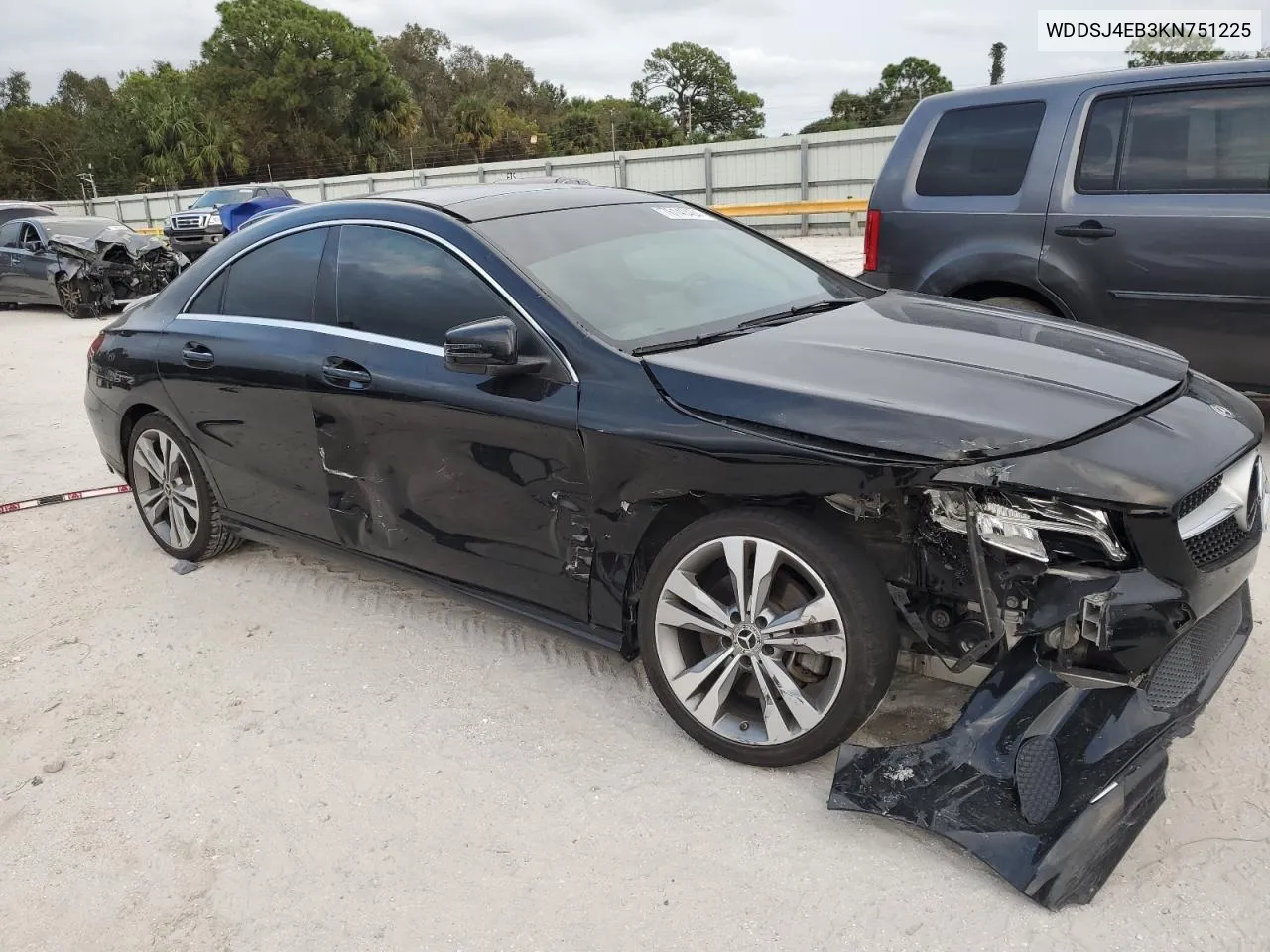 2019 Mercedes-Benz Cla 250 VIN: WDDSJ4EB3KN751225 Lot: 76140484