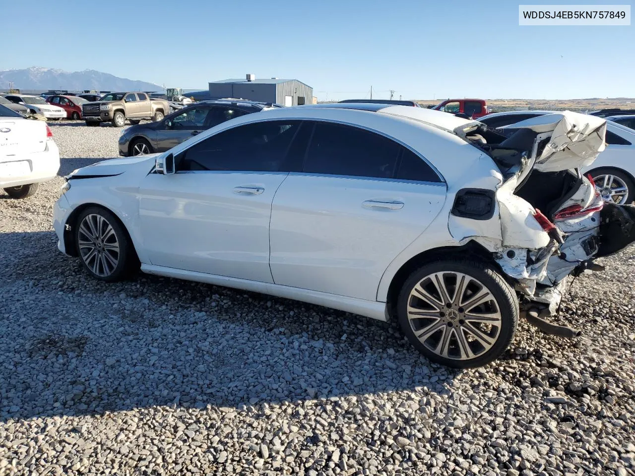 2019 Mercedes-Benz Cla 250 VIN: WDDSJ4EB5KN757849 Lot: 77465014