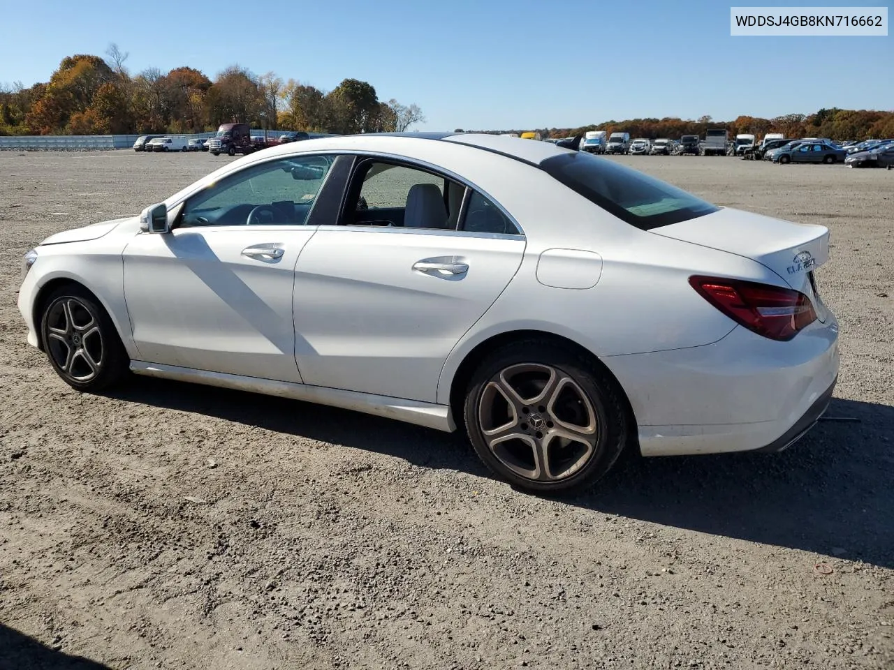 2019 Mercedes-Benz Cla 250 4Matic VIN: WDDSJ4GB8KN716662 Lot: 77748864