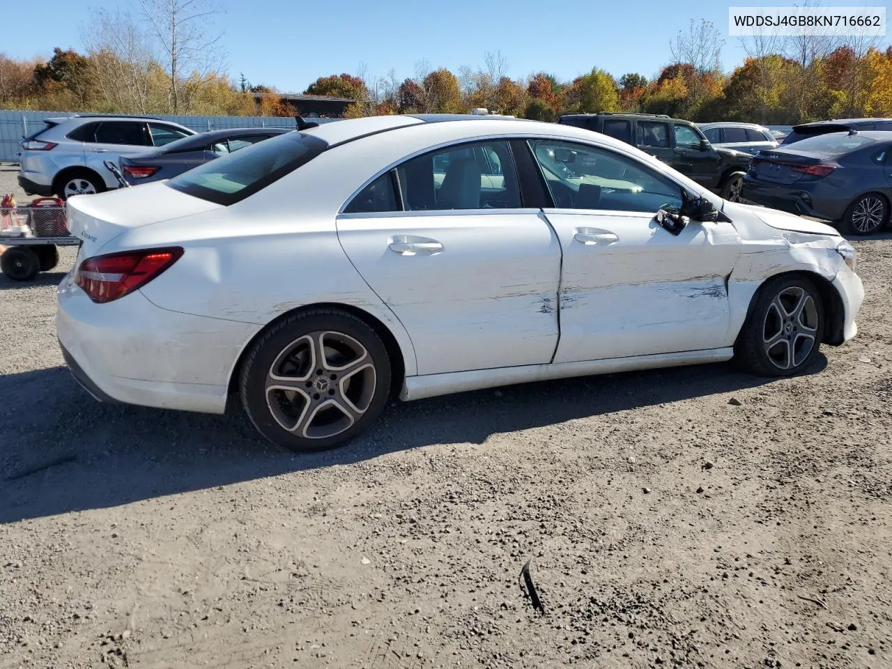 2019 Mercedes-Benz Cla 250 4Matic VIN: WDDSJ4GB8KN716662 Lot: 77748864