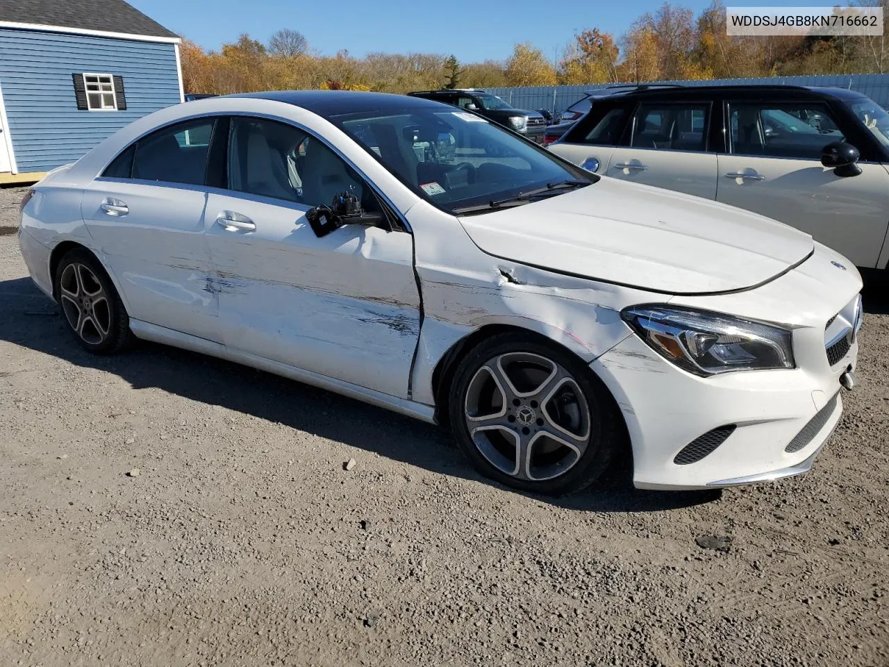 2019 Mercedes-Benz Cla 250 4Matic VIN: WDDSJ4GB8KN716662 Lot: 77748864