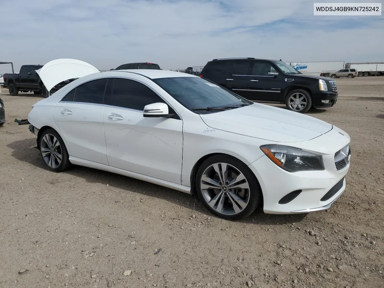 2019 Mercedes-Benz Cla 250 4Matic VIN: WDDSJ4GB9KN725242 Lot: 77977954