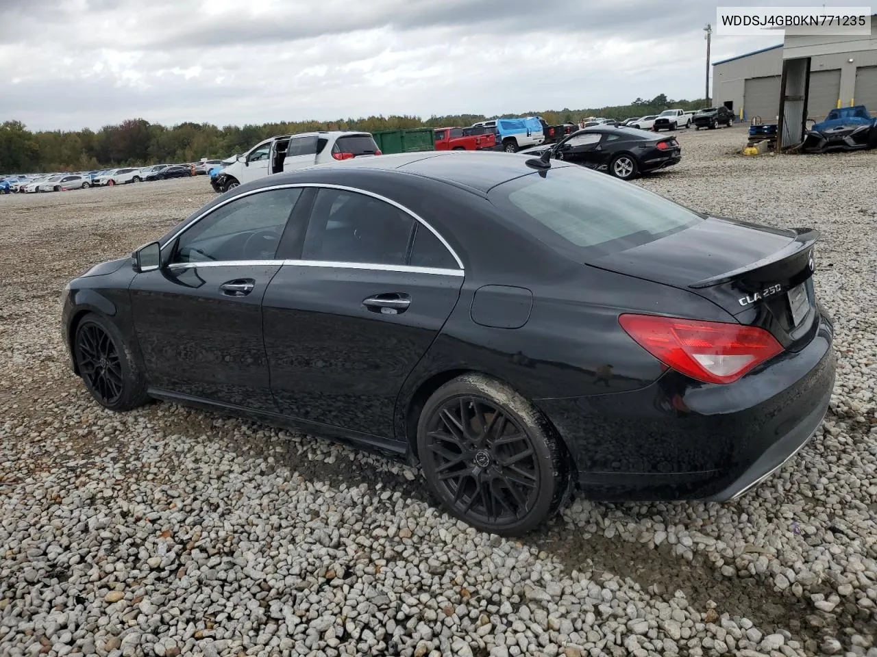 2019 Mercedes-Benz Cla 250 4Matic VIN: WDDSJ4GB0KN771235 Lot: 79234574