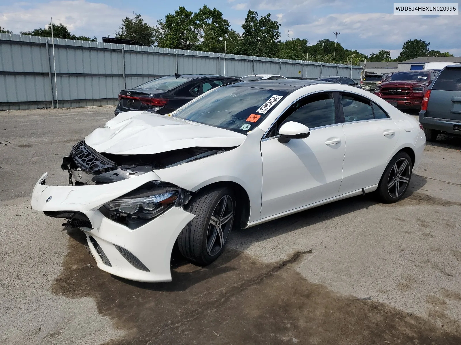 2020 Mercedes-Benz Cla 250 4Matic VIN: WDD5J4HBXLN020995 Lot: 67064404