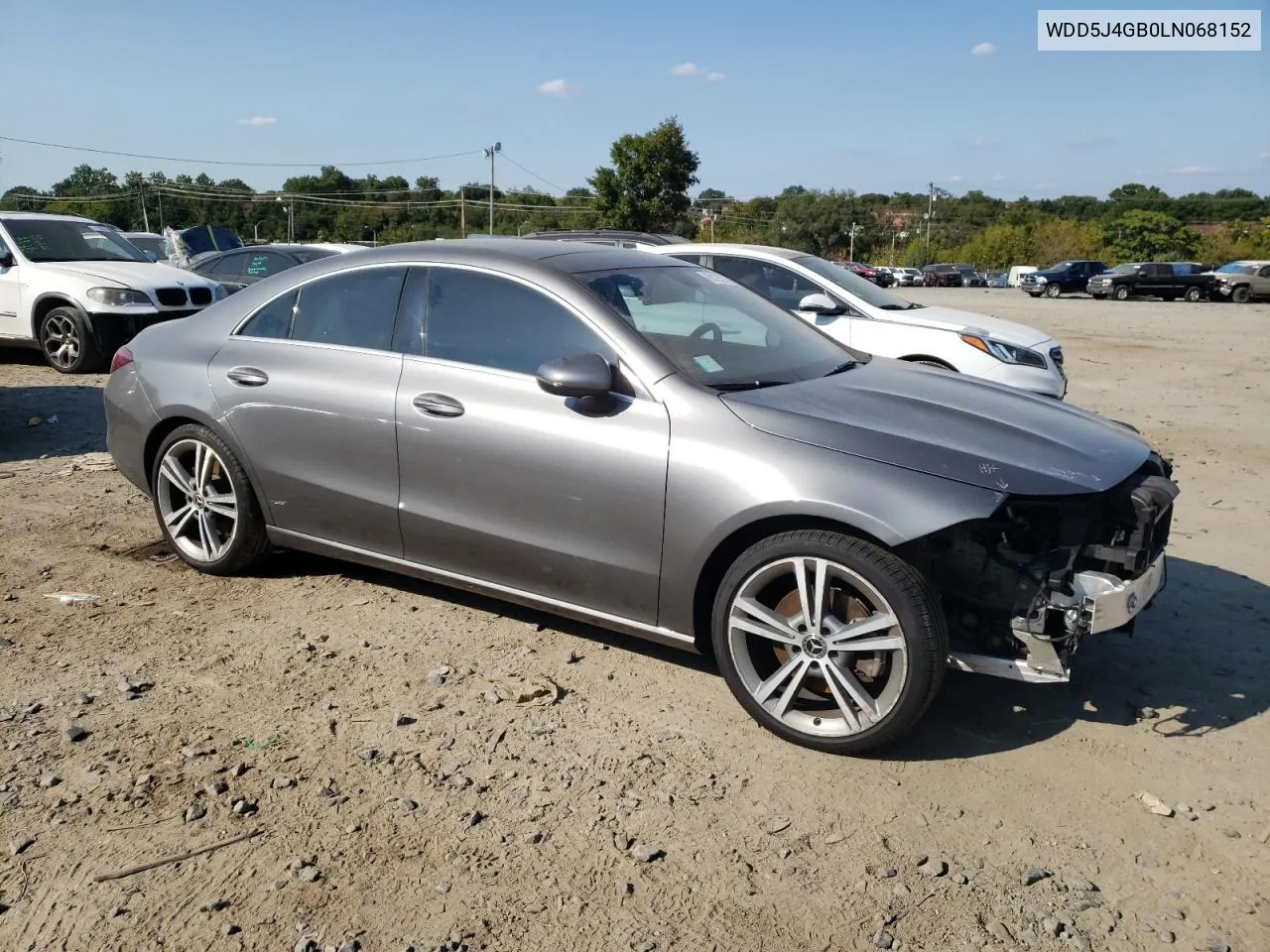 2020 Mercedes-Benz Cla 250 VIN: WDD5J4GB0LN068152 Lot: 69125734