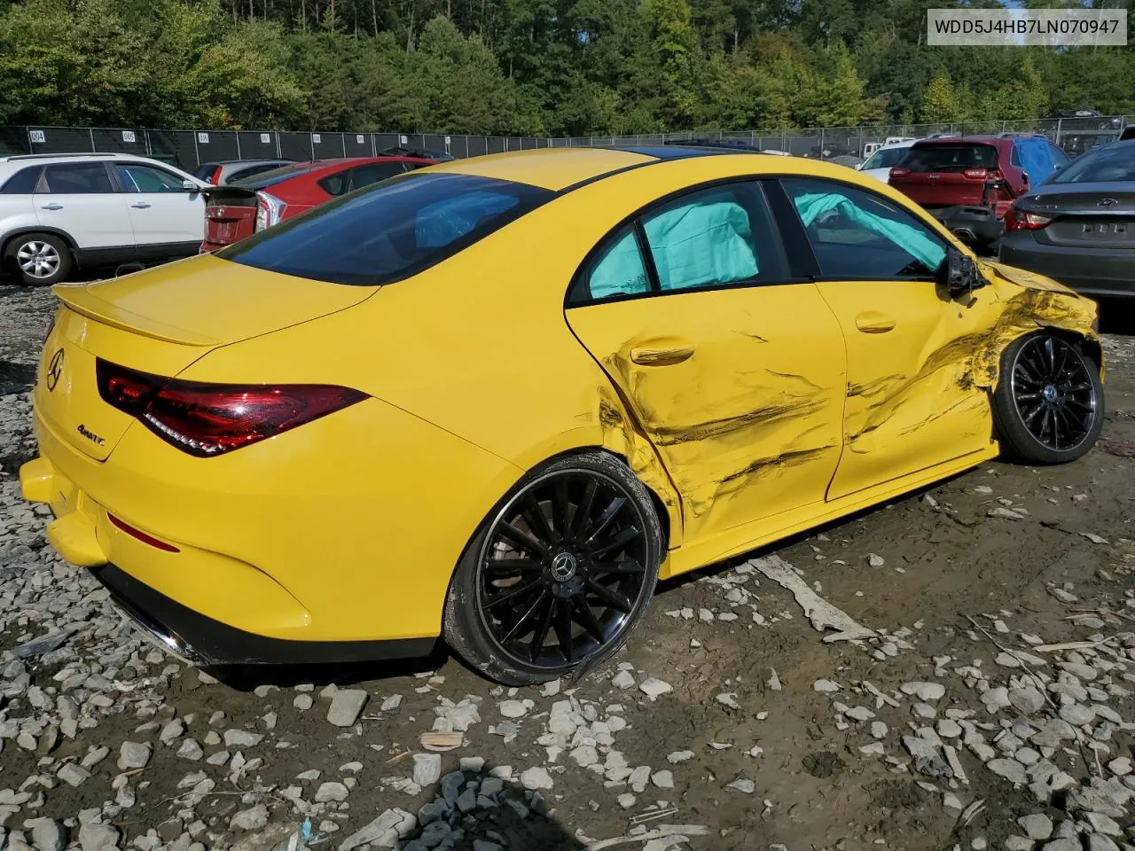 2020 Mercedes-Benz Cla 250 4Matic VIN: WDD5J4HB7LN070947 Lot: 69212874