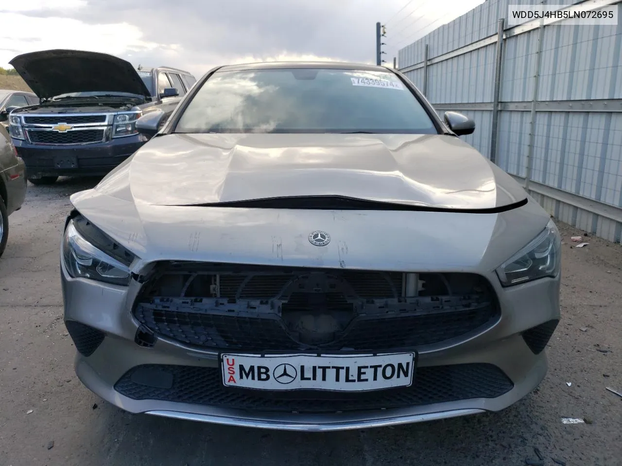 2020 Mercedes-Benz Cla 250 4Matic VIN: WDD5J4HB5LN072695 Lot: 74339574