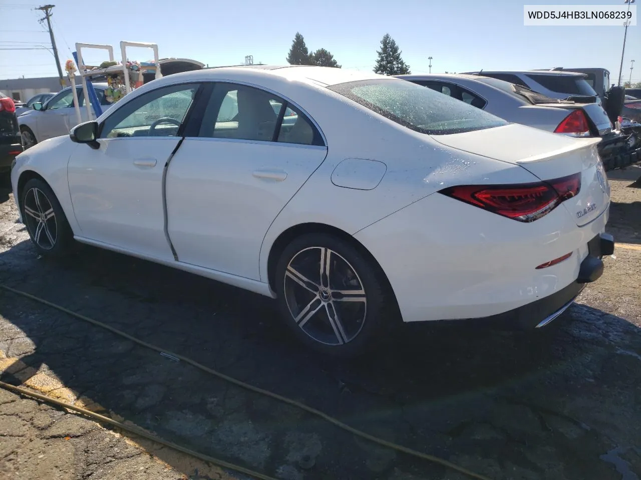 2020 Mercedes-Benz Cla 250 4Matic VIN: WDD5J4HB3LN068239 Lot: 75079854