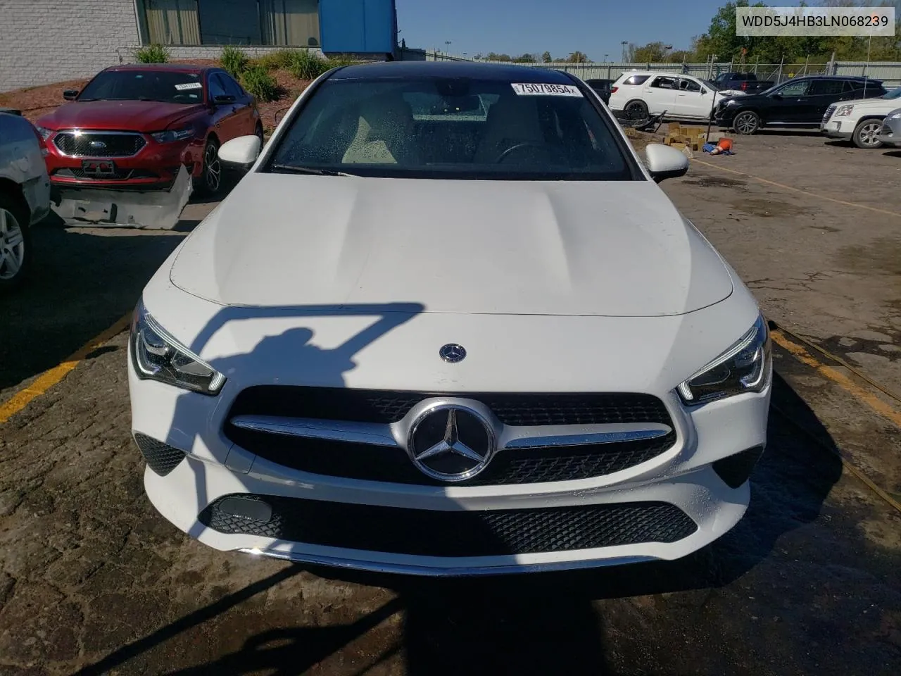 2020 Mercedes-Benz Cla 250 4Matic VIN: WDD5J4HB3LN068239 Lot: 75079854