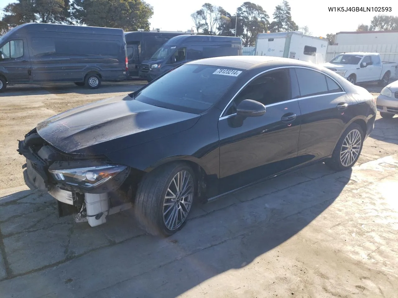 2020 Mercedes-Benz Cla 250 VIN: W1K5J4GB4LN102593 Lot: 78123214