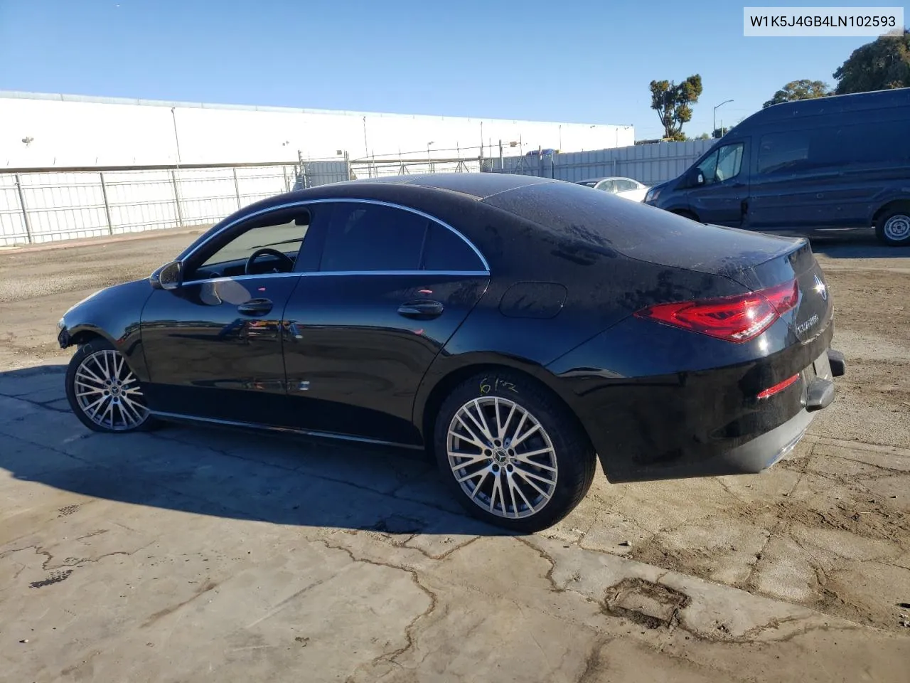 2020 Mercedes-Benz Cla 250 VIN: W1K5J4GB4LN102593 Lot: 78123214