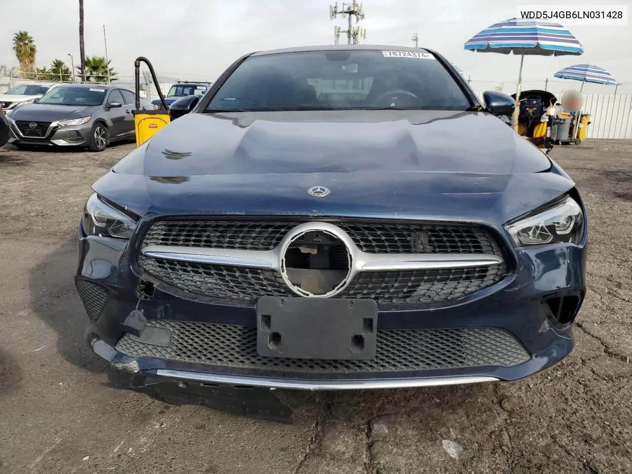 2020 Mercedes-Benz Cla 250 VIN: WDD5J4GB6LN031428 Lot: 78724374