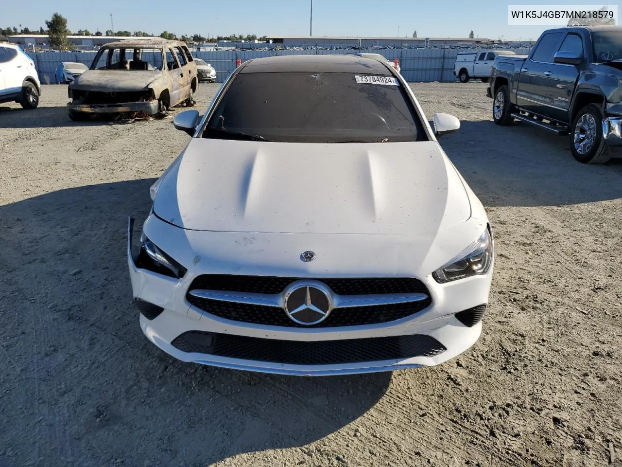 2021 Mercedes-Benz Cla 250 VIN: W1K5J4GB7MN218579 Lot: 73784924