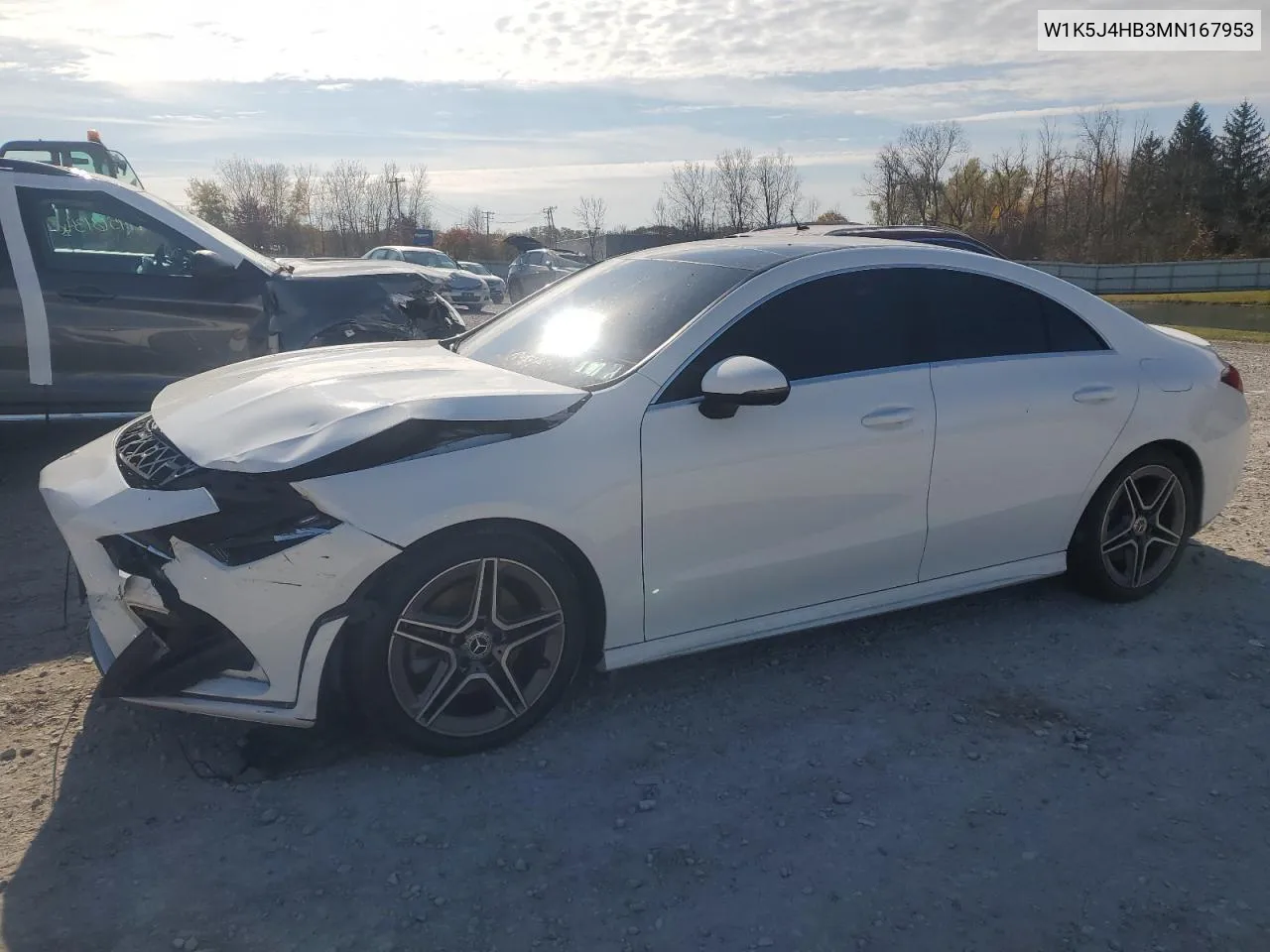 2021 Mercedes-Benz Cla 250 4Matic VIN: W1K5J4HB3MN167953 Lot: 78041084