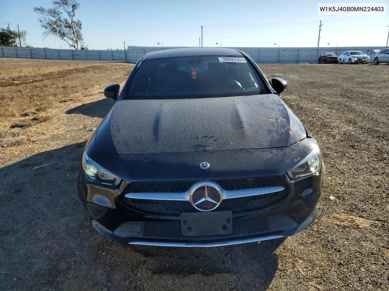 2021 Mercedes-Benz Cla 250 VIN: W1K5J4GB0MN224403 Lot: 78409564