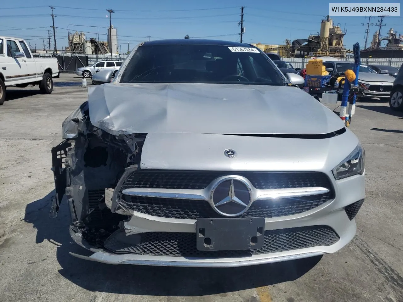 2022 Mercedes-Benz Cla 250 VIN: W1K5J4GBXNN284433 Lot: 61567584