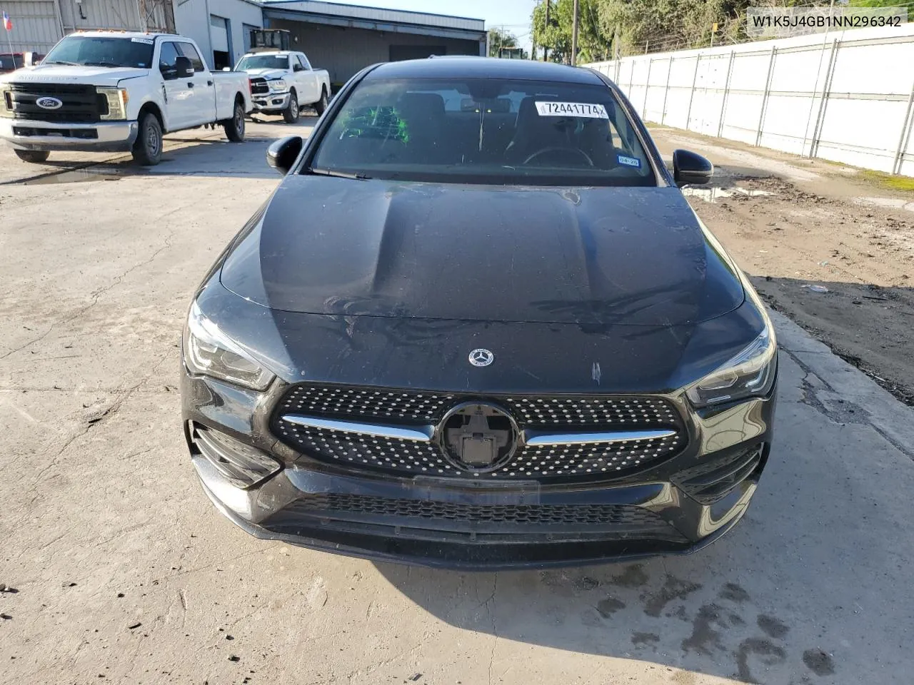 2022 Mercedes-Benz Cla 250 VIN: W1K5J4GB1NN296342 Lot: 72441774