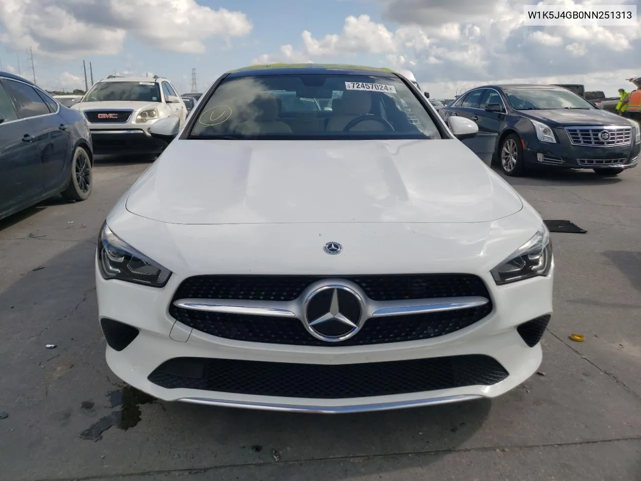 2022 Mercedes-Benz Cla 250 VIN: W1K5J4GB0NN251313 Lot: 72457024