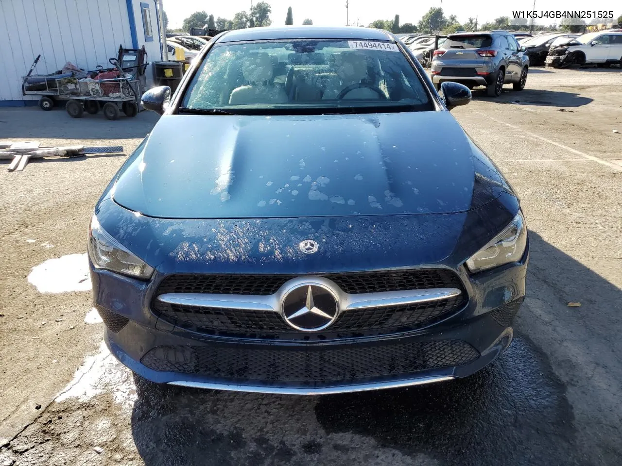 2022 Mercedes-Benz Cla 250 VIN: W1K5J4GB4NN251525 Lot: 74494414