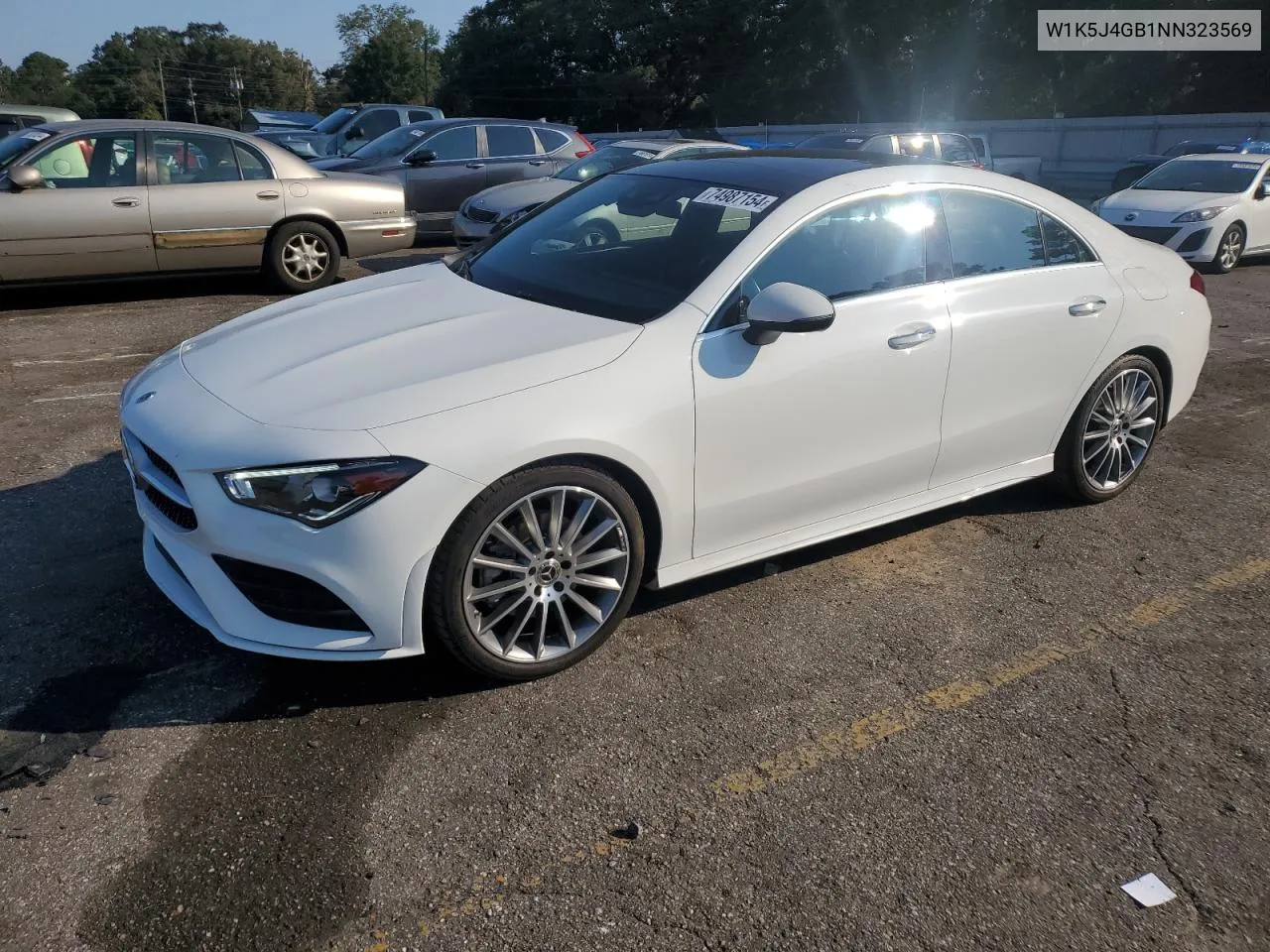 2022 Mercedes-Benz Cla 250 VIN: W1K5J4GB1NN323569 Lot: 74987154