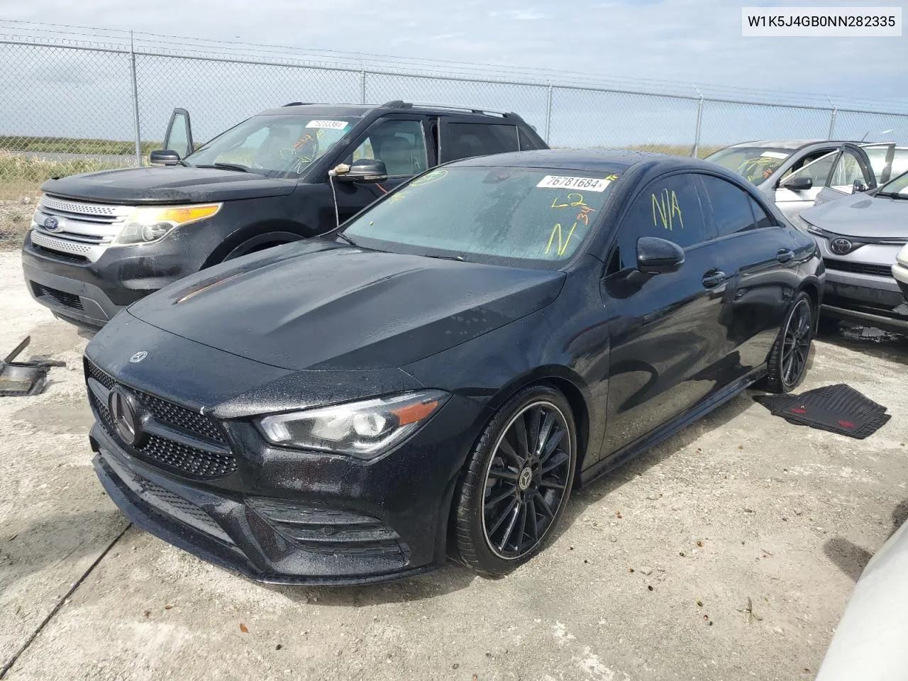 2022 Mercedes-Benz Cla 250 VIN: W1K5J4GB0NN282335 Lot: 76781684