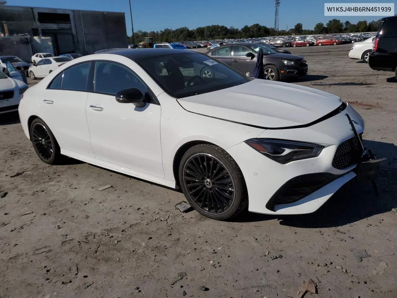 2024 Mercedes-Benz Cla 250 4Matic VIN: W1K5J4HB6RN451939 Lot: 77105944