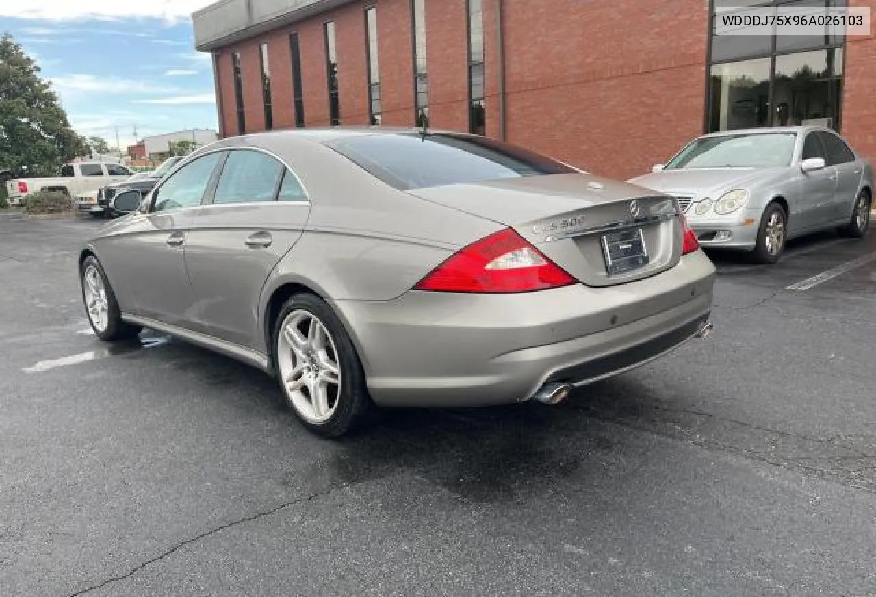 2006 Mercedes-Benz Cls 500C VIN: WDDDJ75X96A026103 Lot: 72164424