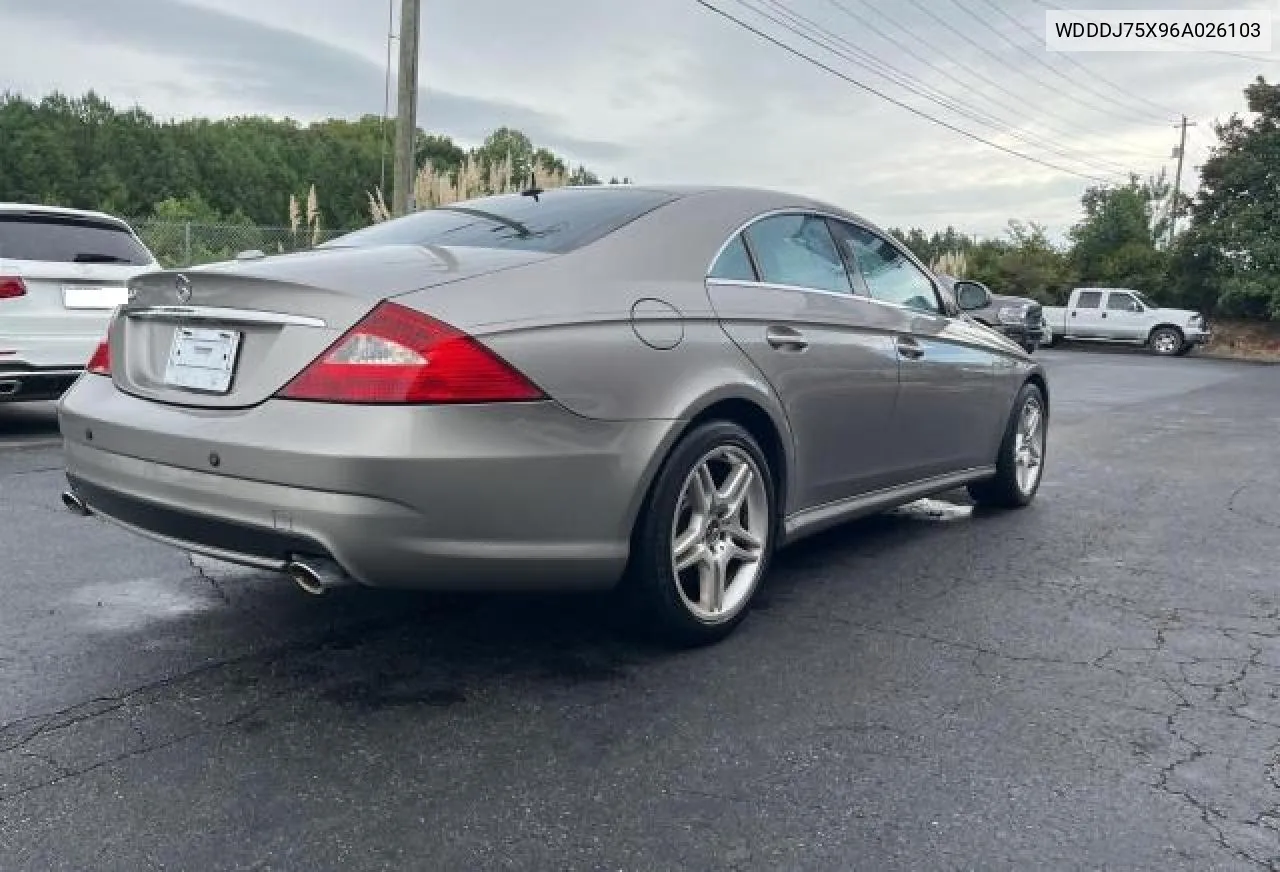 2006 Mercedes-Benz Cls 500C VIN: WDDDJ75X96A026103 Lot: 72164424