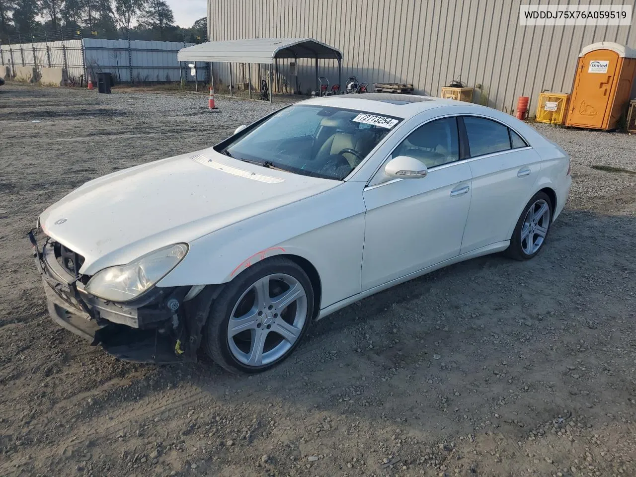 2006 Mercedes-Benz Cls 500C VIN: WDDDJ75X76A059519 Lot: 72773254