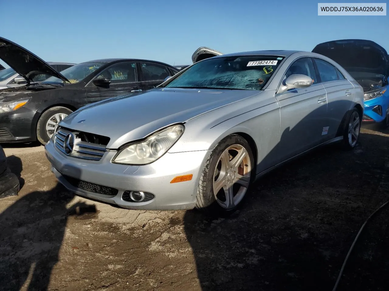 2006 Mercedes-Benz Cls 500C VIN: WDDDJ75X36A020636 Lot: 77382474