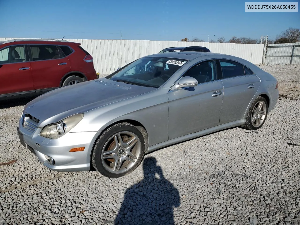 2006 Mercedes-Benz Cls 500C VIN: WDDDJ75X26A058455 Lot: 78808894