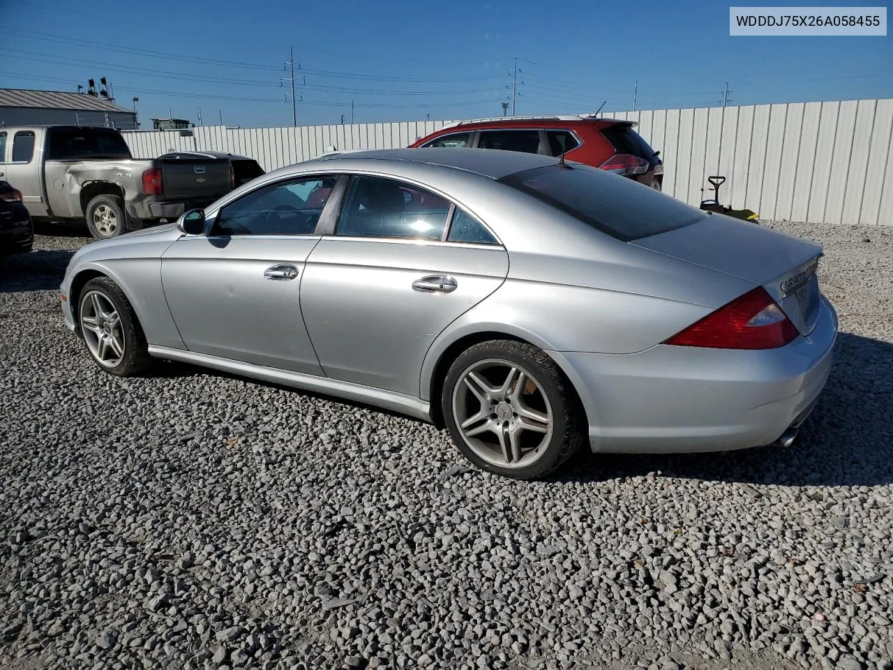 2006 Mercedes-Benz Cls 500C VIN: WDDDJ75X26A058455 Lot: 78808894