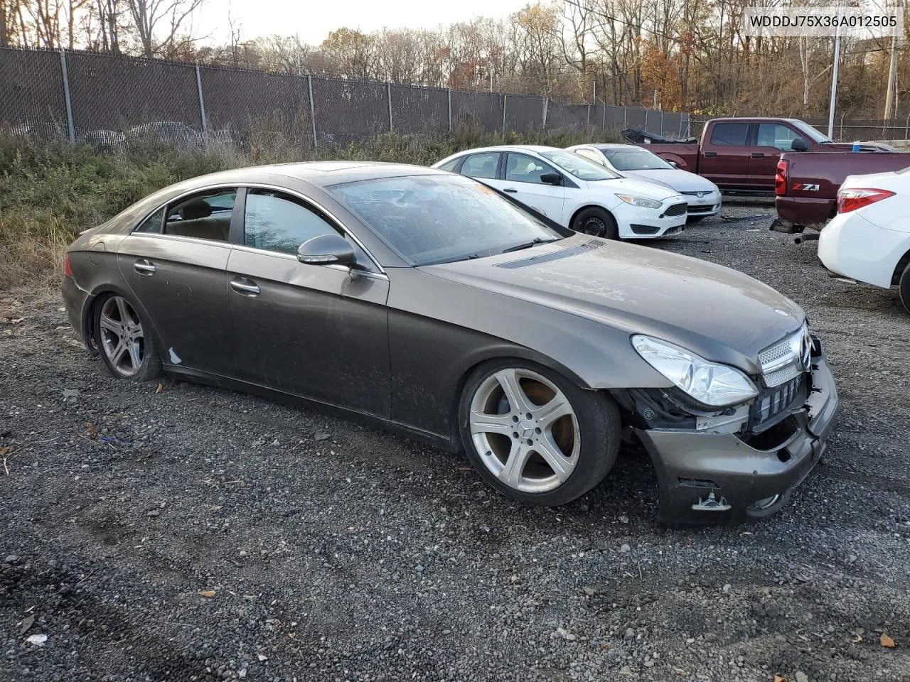 2006 Mercedes-Benz Cls 500C VIN: WDDDJ75X36A012505 Lot: 78835184