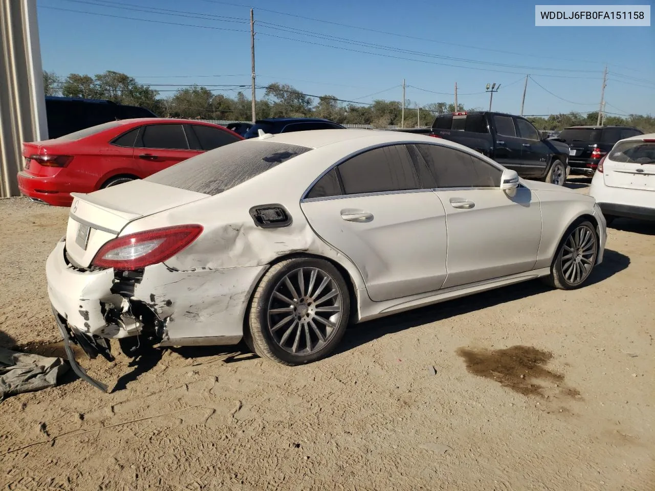 2015 Mercedes-Benz Cls 400 VIN: WDDLJ6FB0FA151158 Lot: 77460314