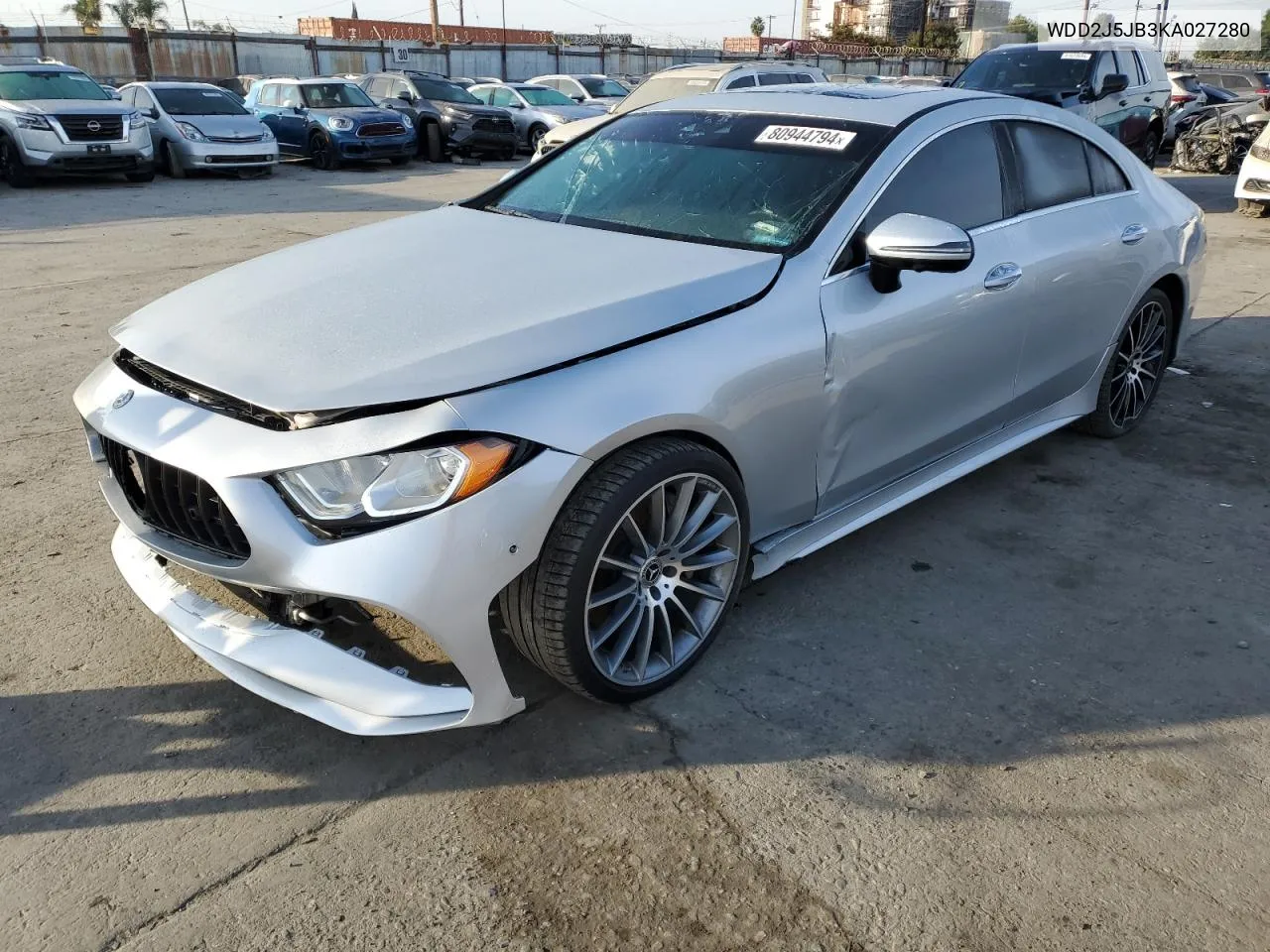 2019 Mercedes-Benz Cls 450 VIN: WDD2J5JB3KA027280 Lot: 80944794