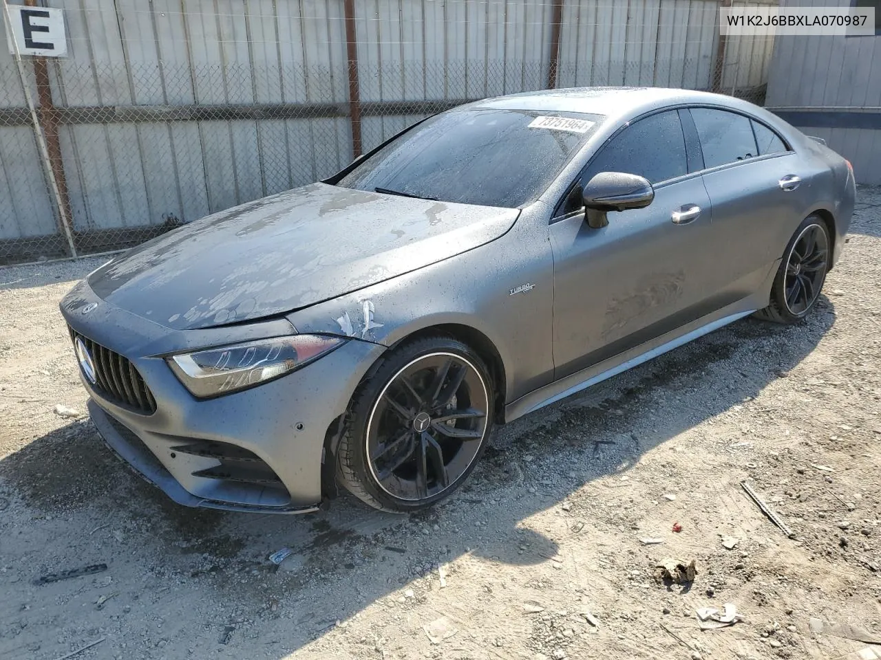 2020 Mercedes-Benz Cls Amg 53 4Matic VIN: W1K2J6BBXLA070987 Lot: 73751964