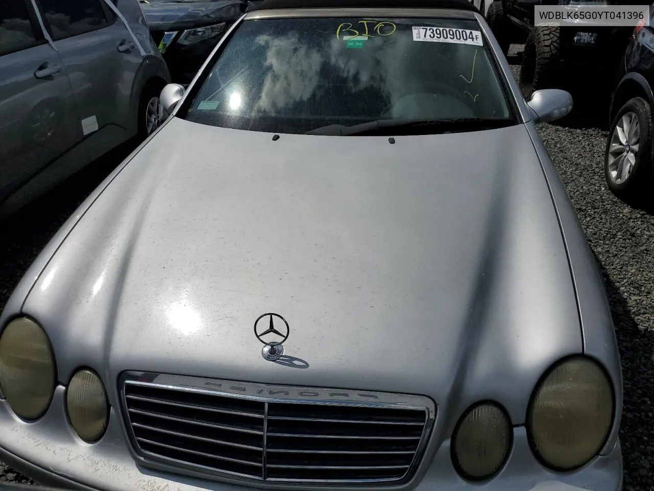 2000 Mercedes-Benz Clk 320 VIN: WDBLK65G0YT041396 Lot: 73909004