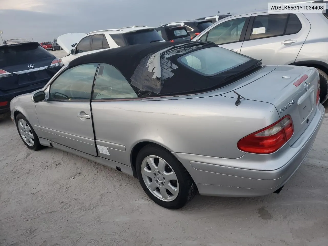 2000 Mercedes-Benz Clk 320 VIN: WDBLK65G1YT034408 Lot: 76848804