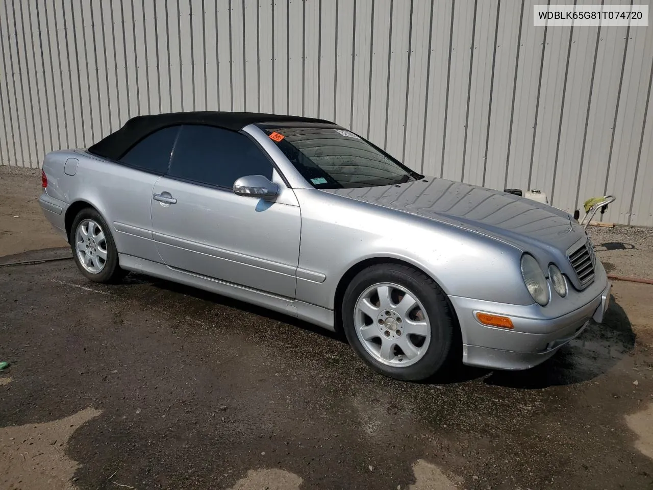 2001 Mercedes-Benz Clk 320 VIN: WDBLK65G81T074720 Lot: 75270824