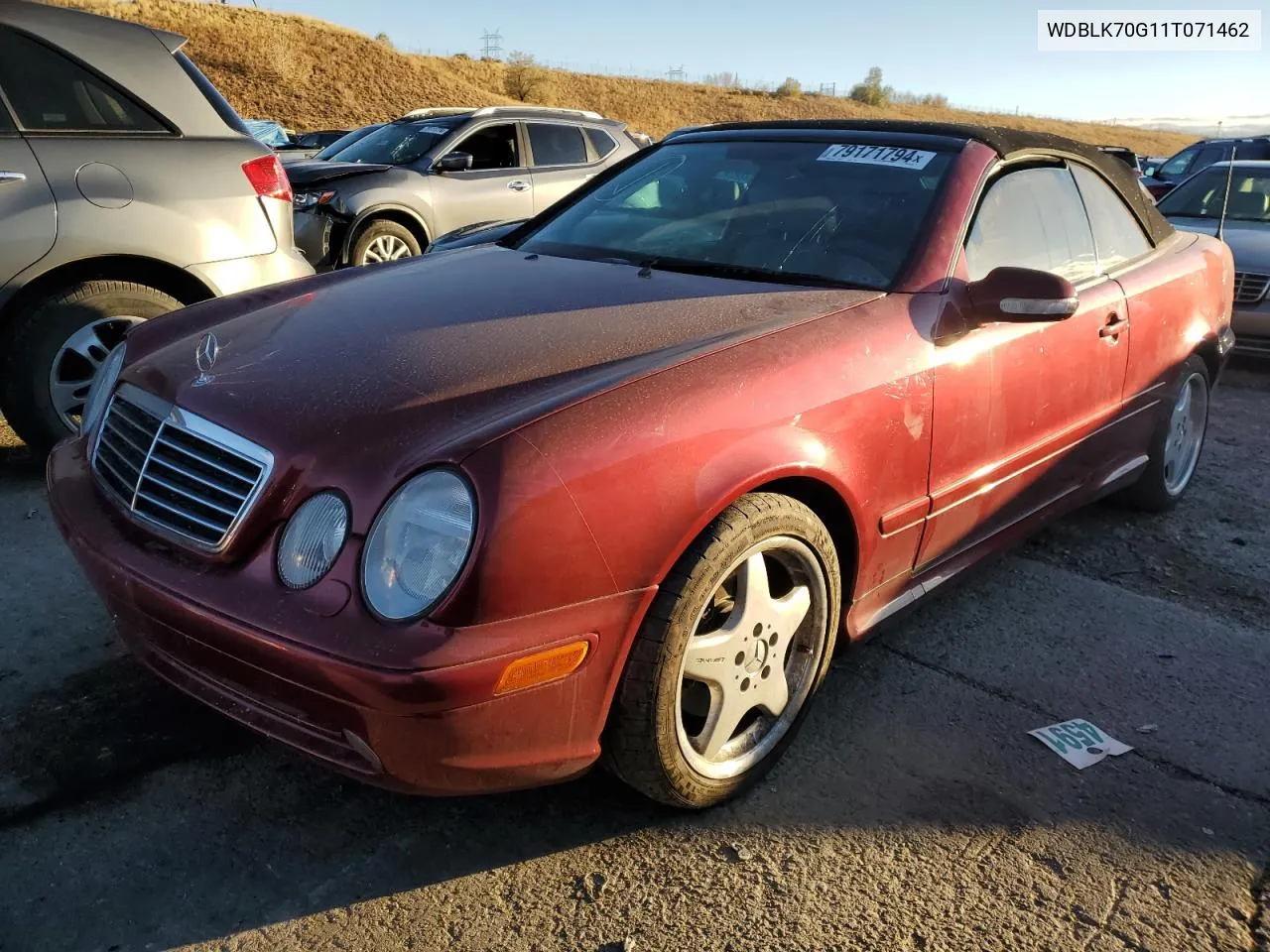 2001 Mercedes-Benz Clk 430 VIN: WDBLK70G11T071462 Lot: 79171794