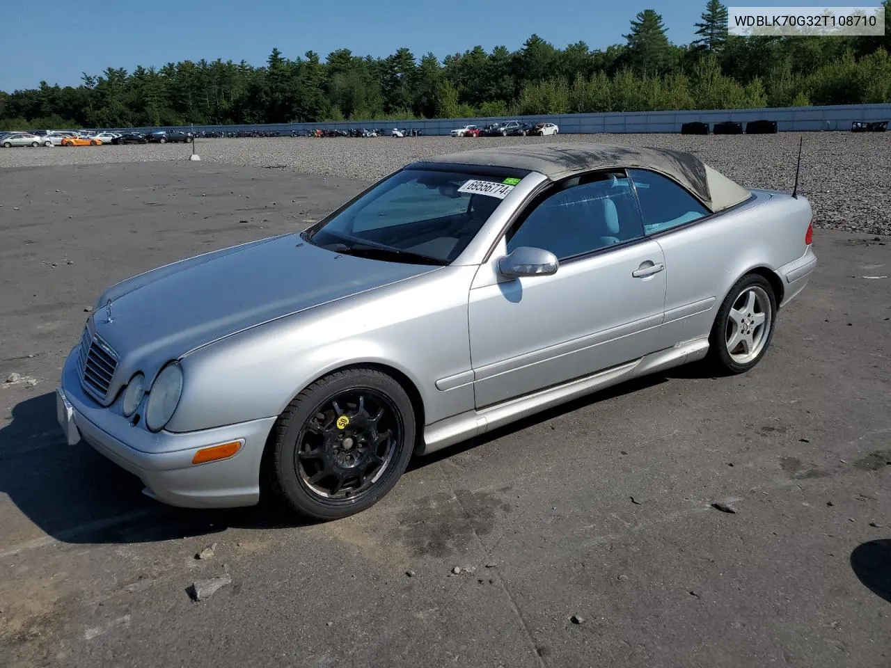 2002 Mercedes-Benz Clk 430 VIN: WDBLK70G32T108710 Lot: 69556774