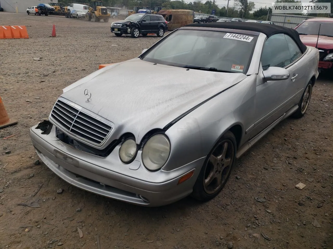 2002 Mercedes-Benz Clk 55 Amg VIN: WDBLK74G12T115679 Lot: 71442244