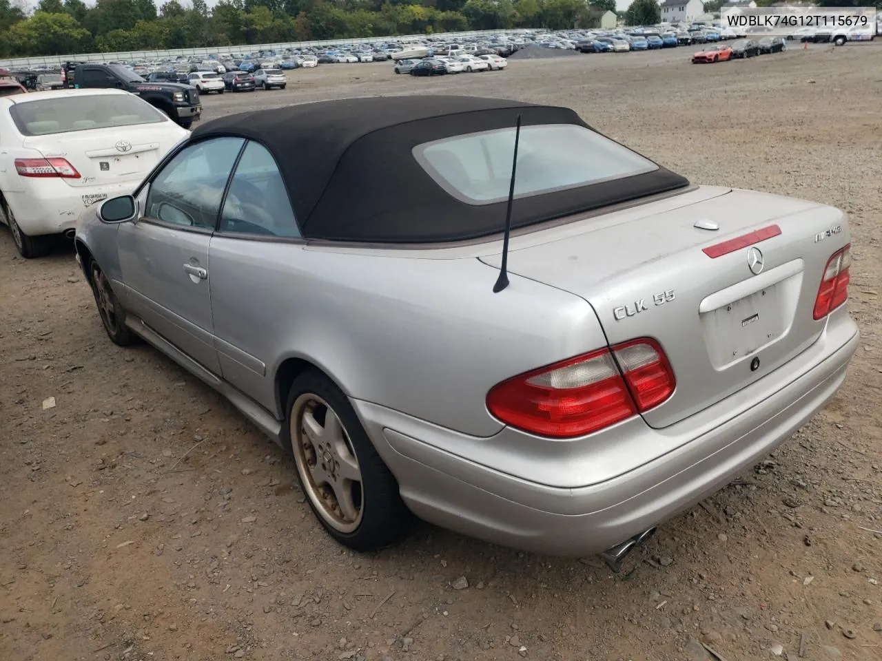 2002 Mercedes-Benz Clk 55 Amg VIN: WDBLK74G12T115679 Lot: 71442244